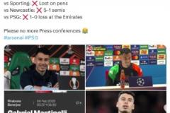 還有這魔咒？外媒：馬丁內利3次參加賽前發(fā)布會，阿森納全部輸球