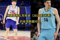 楊瀚森和9號(hào)秀扎克埃迪各項(xiàng)數(shù)據(jù)對(duì)比，靜態(tài)天賦不如但有一手策應(yīng)